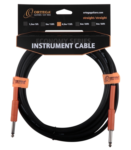 Ortega Economy Series Instrument cable - black / 4,5m