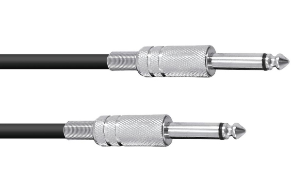 Jack cable 6.3 mono 1m bk