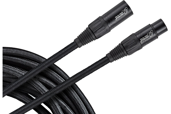 microphone cable XLR male / XLR female straight/straight - black cotton 9m/0,75q