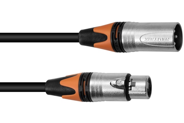 XLR cable COL 3m bk Neutrik