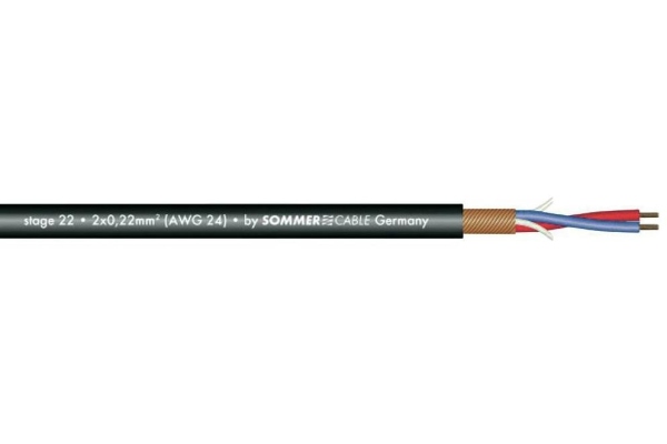 Microphone cable 2x0.22 BK Stage 22 Microphone cable 2x0.22 BK Stage 22
