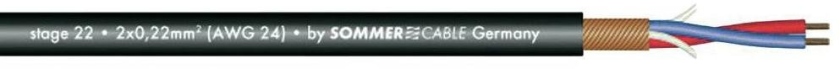 Sommer Cable Microphone cable 2x0.22 BK Stage 22