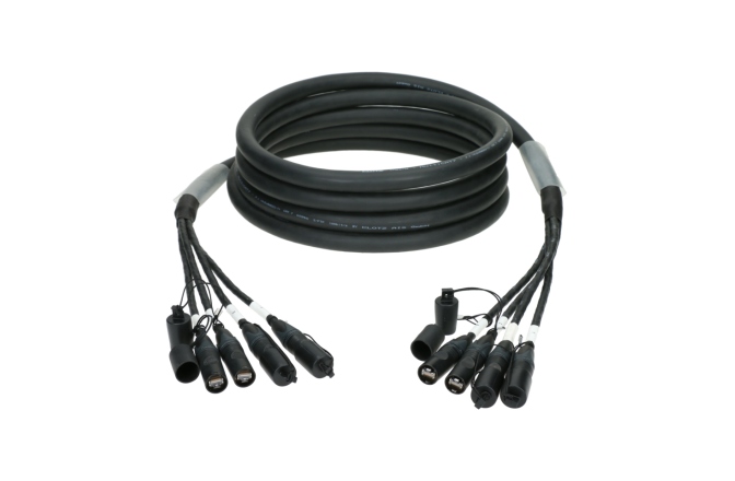 Cablu de rețea multiCAT7  Klotz flexible 4-fold MultiCAT network cableCAT7 (S/FTP) / etherCON - etherCON - 10 m