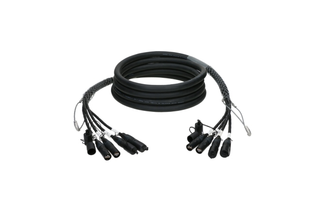 Cablu de rețea multiCAT7  Klotz flexible 4-fold MultiCAT network cableCAT7 (S/FTP) / etherCON - etherCON - 10 m