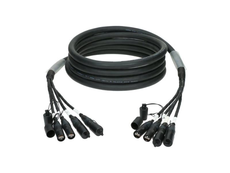 Klotz flexible 4-fold MultiCAT network cableCAT7 (S/FTP) / etherCON - etherCON - 100 m