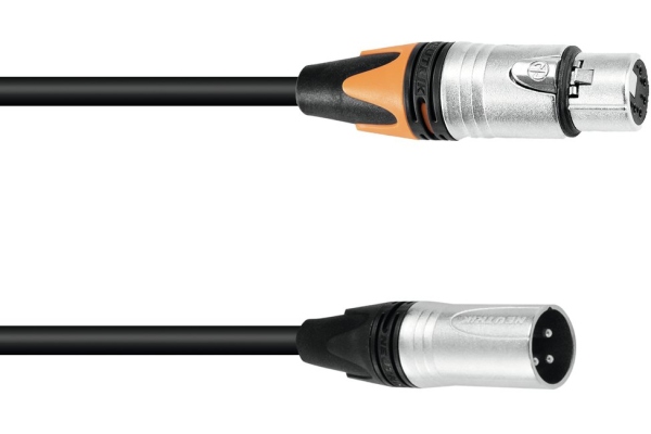 Adaptercable DMX XLR 3pin/5pin 0.3m bk