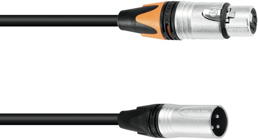 PSSO Adaptercable DMX XLR 3pin/5pin 0.3m bk