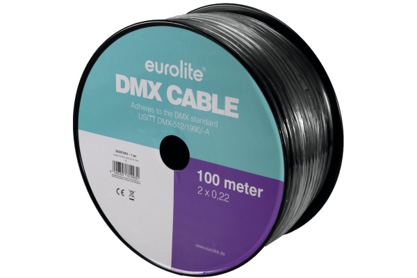 Eurolite DMX cable 2x0.22 100m bk