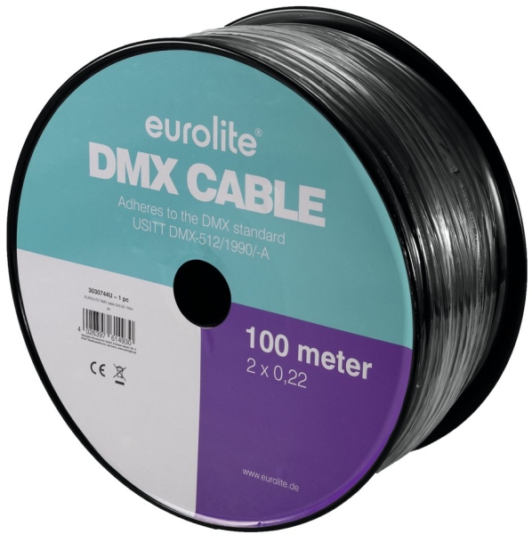Eurolite DMX cable 2x0.22 100m bk