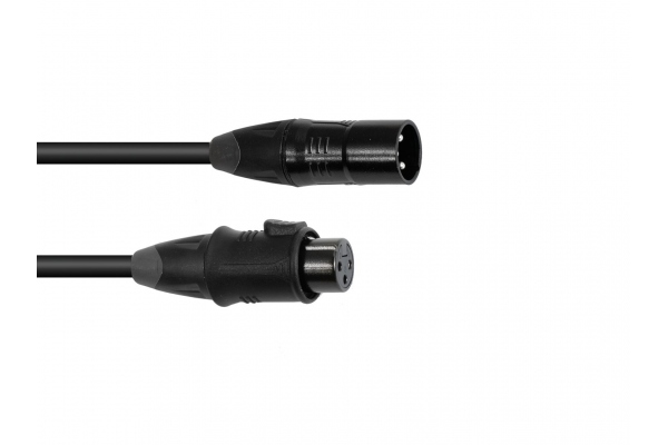 DMX cable EC-1 IP65 3pin 1m bk
