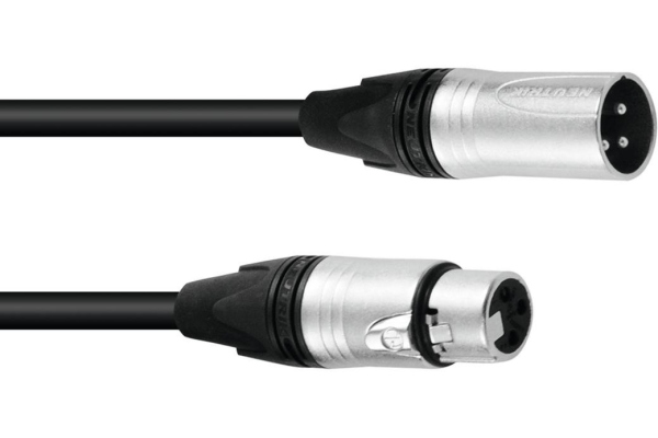 PSSO DMX cable XLR 3pin 20m bk Neutrik