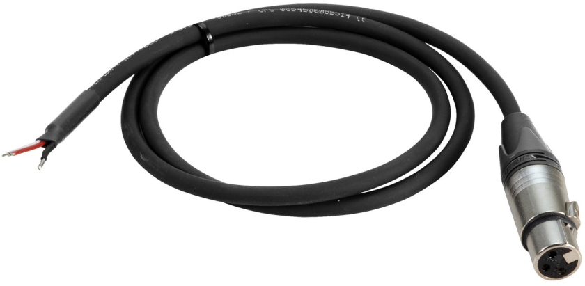 PSSO DMX cable XLR 3pol female/cable wires 1m