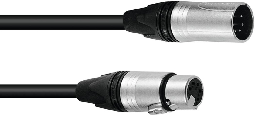 PSSO DMX cable XLR 5pin 0,5m bk Neutrik