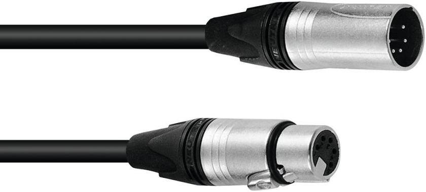PSSO DMX cable XLR 5pin 3m bk Neutrik