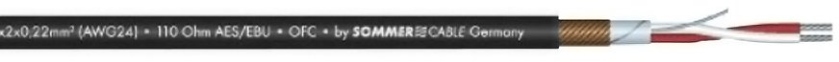 Sommer Cable DMX 2x0.22 100m bk SC-Semicolon