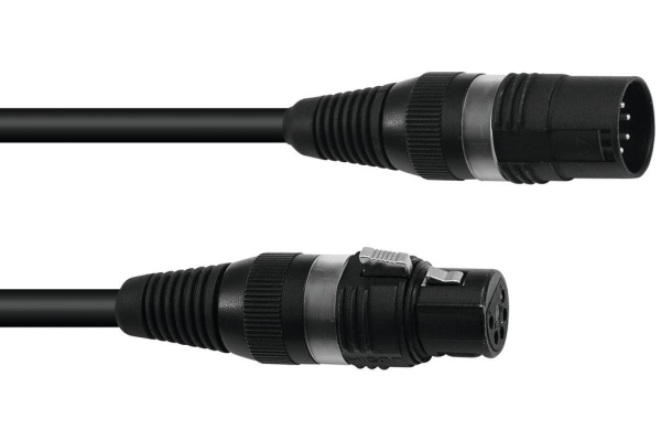 DMX  XLR 5pin 5m bk Hicon
