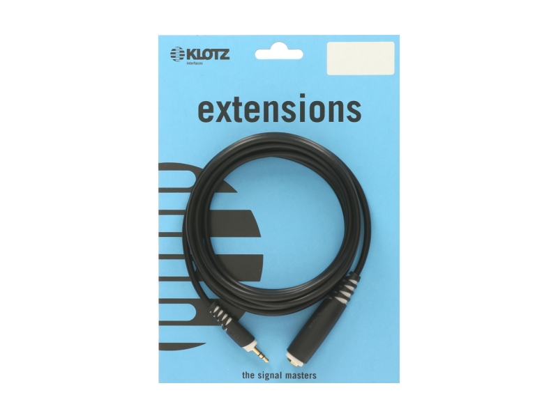Klotz lightweight headphone extension TRS 3.5 mm - TRS socket 6.3 mm - 6 m