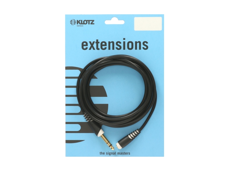 Klotz lightweight headphone extension TRS 6.3 mm - TRS socket 3.5 mm - 3 m
