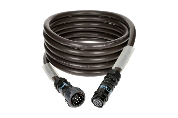 Klotz 8x 4.0 mm² speaker extension eXtreme PVCPA-COM® 8p F/M - M with ring - 2x transparent - 35 m