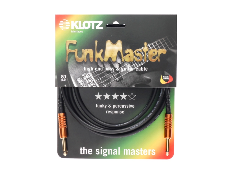 Klotz FunkMaster high end guitar & bass cable - 4.5 m - straight - straight