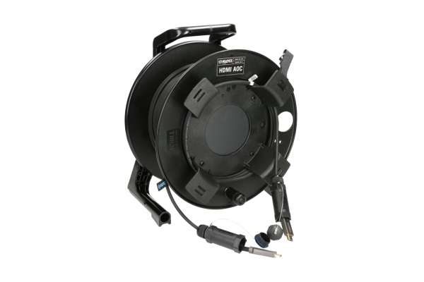 HDMI 2.1 AOC drum - active optical cablearmoured - plugs with protective caps - 100 m HDMI 2.1 AOC drum - active optical cablearmoured - plugs with protective caps - 100 m