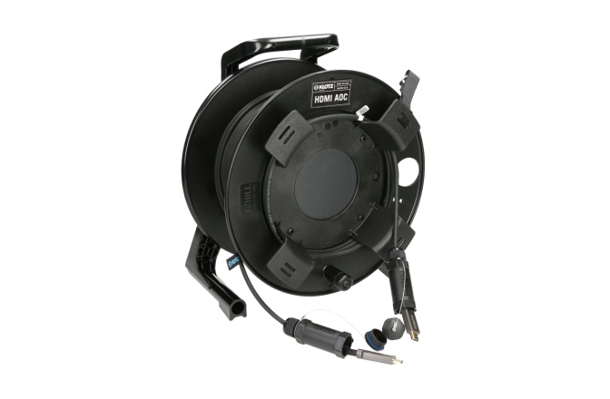 Cablu HDMI 8K blindat Klotz HDMI 2.1 AOC drum - active optical cablearmoured - plugs with protective caps - 100 m