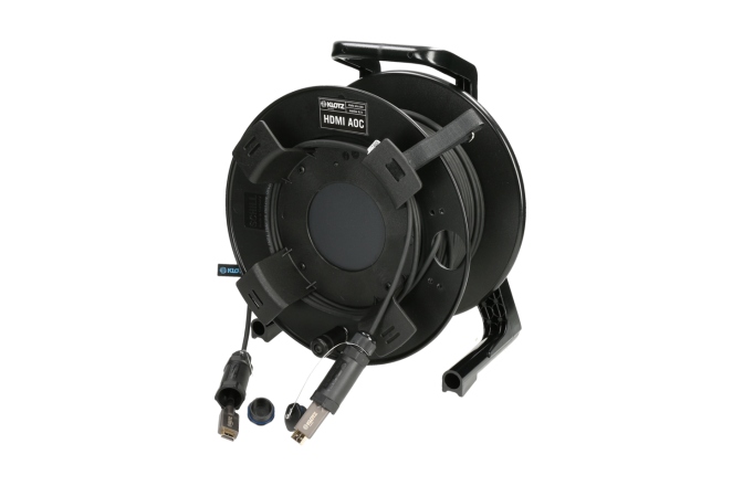 Cablu HDMI 8K blindat Klotz HDMI 2.1 AOC drum - active optical cablearmoured - plugs with protective caps - 100 m