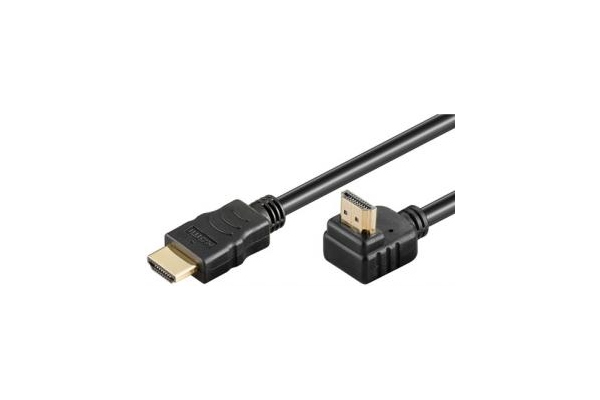 Goobay Cablu HDMI 2.0 cotit 90 gr 1m