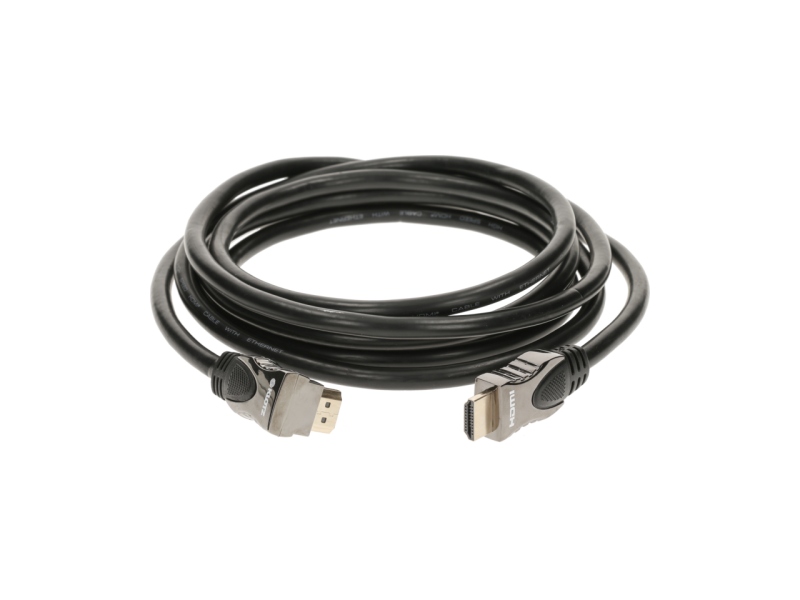 Klotz HDMI high speed with Ethernet cableHDMI plugs, straight - angled - 1 m