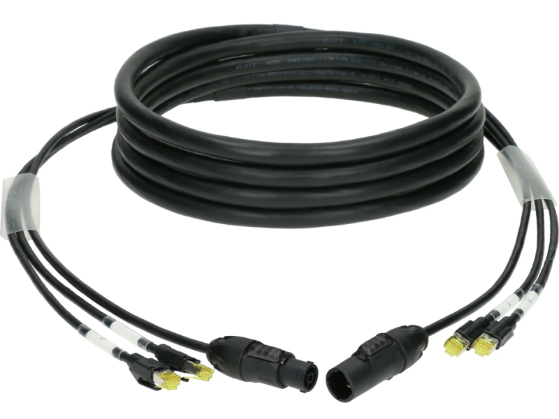 Klotz CAT7 & power 3G1.5 hybrid cable2x RJ45 + powerCON TRUE1 - 16 A - 30 m