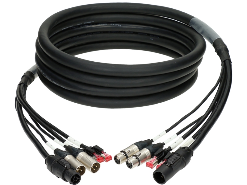 Klotz CAT5e & audio & power 3G2.5 hybrid cable2x RJ45 + 2x XLR 3p + powerCON TRUE1 - 10 A - 100 m