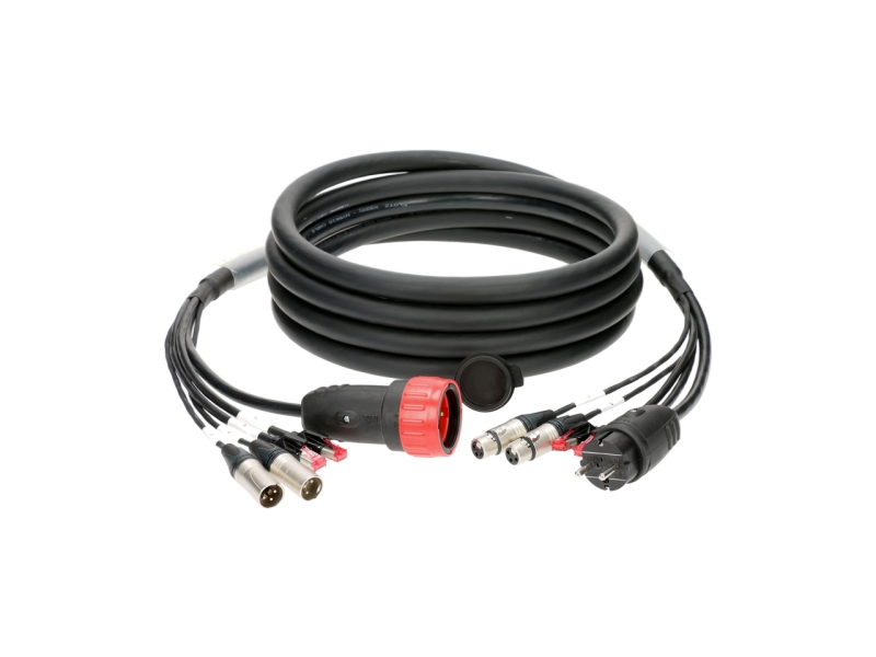Klotz CAT5e & audio & power 3G2.5 hybrid cable2x RJ45 + 2x XLR 3p + Schuko - 16 A - 30 m