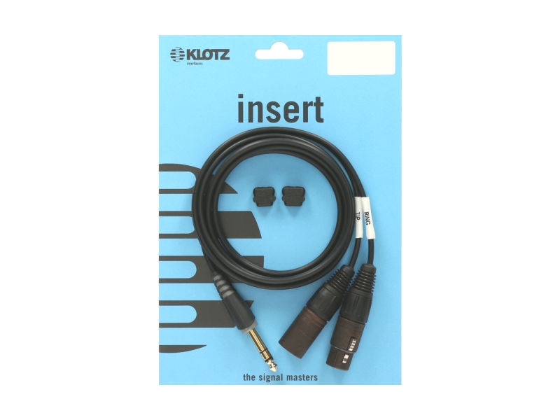 Klotz Y cable - lightweight - insertTRS 6.3 mm - 2x XLR 3p F/M - 3 m