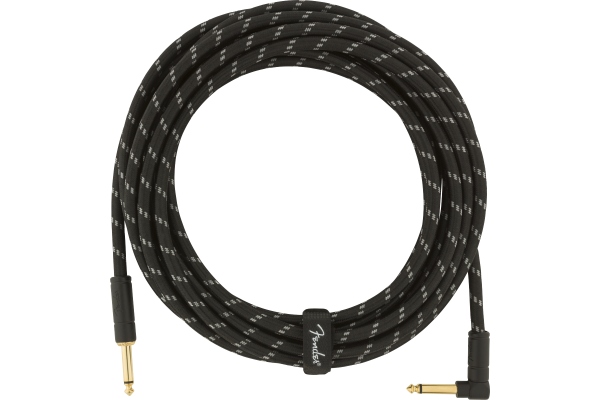 Deluxe Instrument Cable, Straight/Angle, 5.5m, Black Tweed