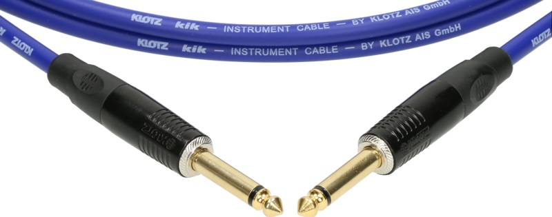 Klotz pro instrument cablewith metal jack by KLOTZ - 6 m - blue - straight - straight