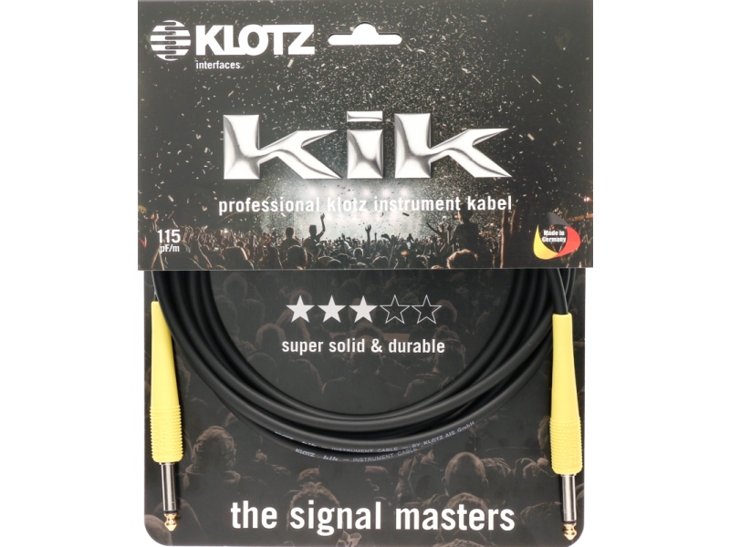 Klotz pro instrument cable with colored sleeves - 1.5 m - lumi yellow