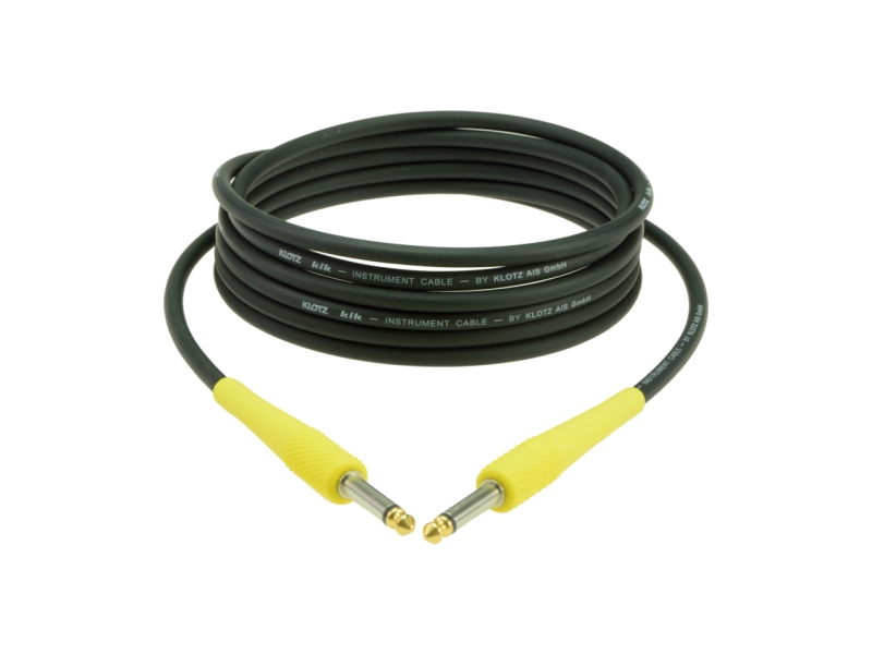 Klotz pro instrument cable with colored sleeves - 3 m - lumi yellow