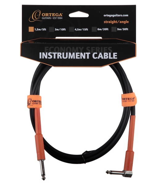 Ortega Economy Series Instrumentcable - black / 1,5m (5 ft.)