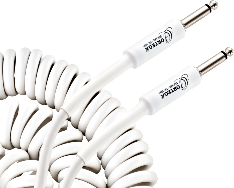 Ortega Retro Series Cable - 9m / 30ft straight/straight white
