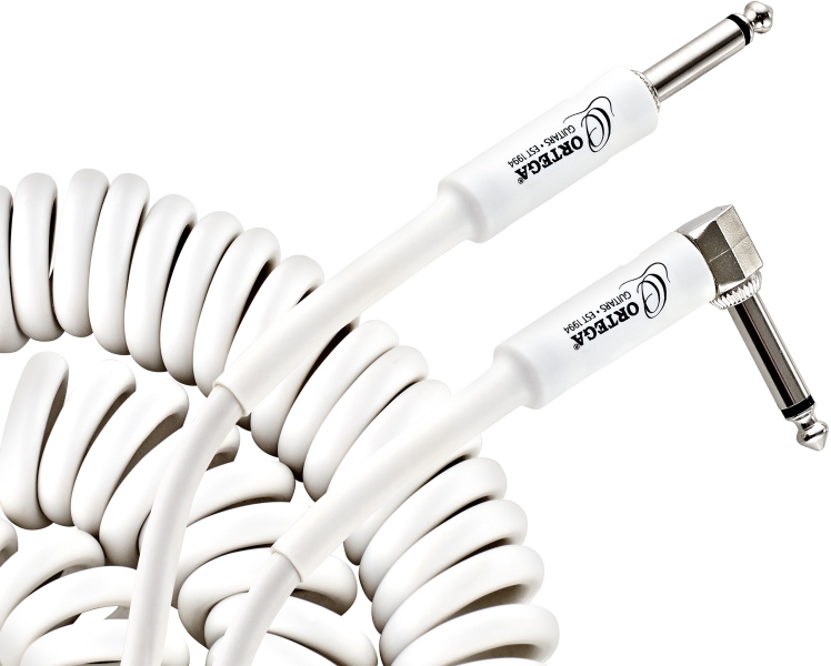 Ortega Retro Series Kabel - 9m / 30ft straight/ angle white