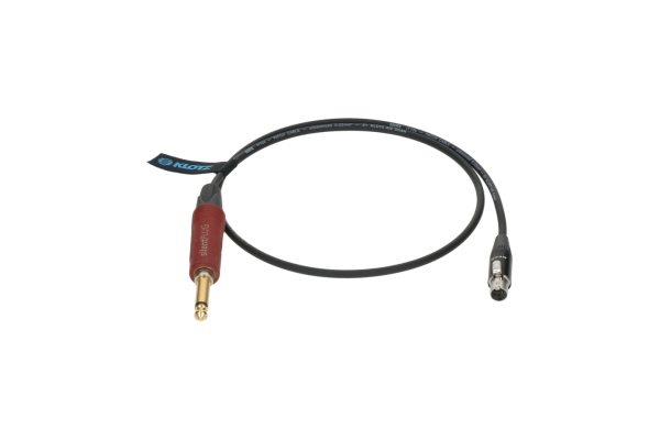 Premium instrument cable for bodypack transmitters by ShureTQG (mini XLR 4p) - jack mono, gold plated - SilentPlug straight - TQG - 0.7m