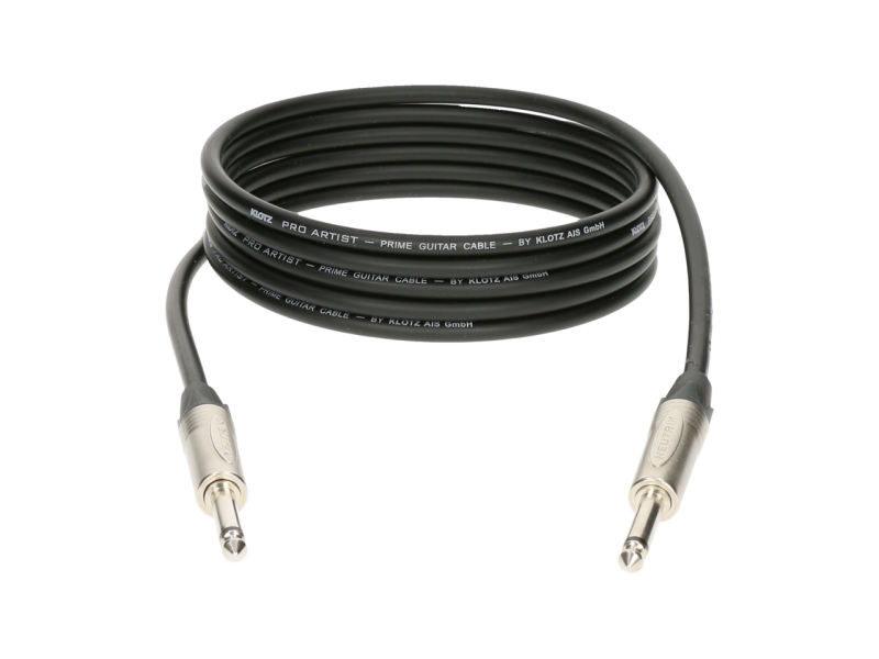 Klotz PRO ARTIST professional guitar cable with jacks from nickel and nickel-plated contacts - by Neutrik® - 4,5 m - straight - straight