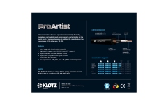 Cablu instrument profesional Klotz PRO ARTIST professional guitar cable with slim black chromed jacks - 4.5 m - straight - angled