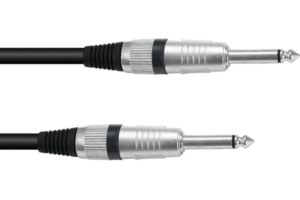 Omnitronic Jack cable 6.3 mono 1.5m bk ROAD