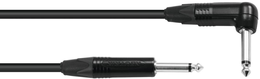 Sommer Cable Jack 6.3 mono 1x 90° 6m bk Neutrik