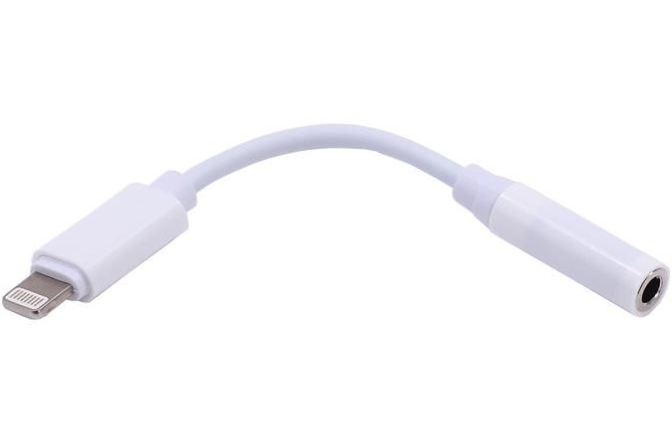 Cablu Lightning - Jack mic Well Adaptor Lightning tata - 3.5mm mama 10cm