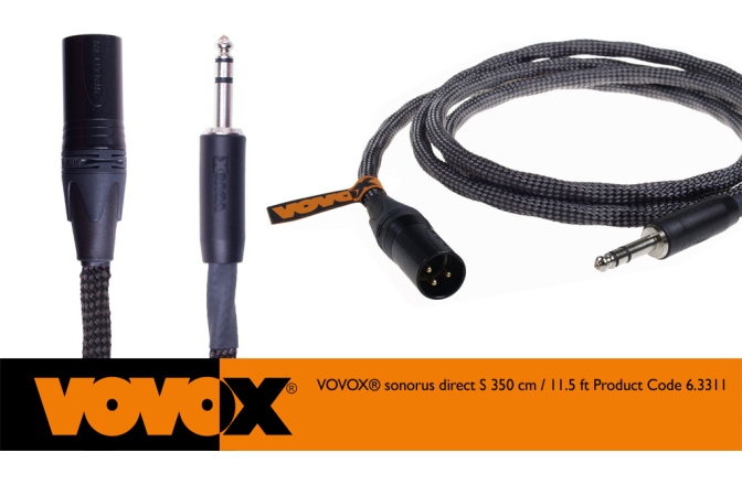 Cablu microfon de inalta calitate Vovox Sonorus Direct S TRS-XLRm 350