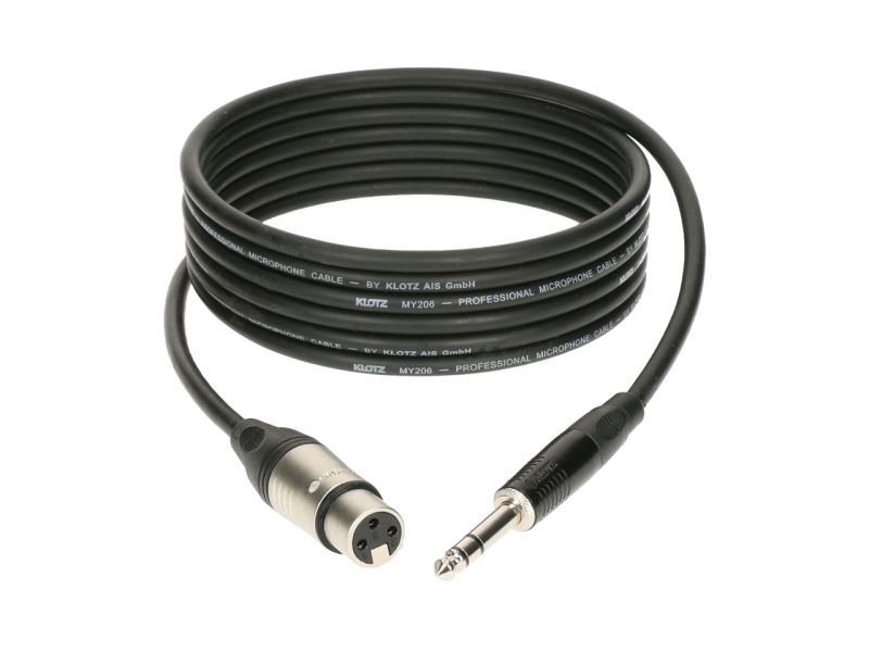 Klotz M1 Balanced Audio - XLRf - TRS Jack Silver - 2m