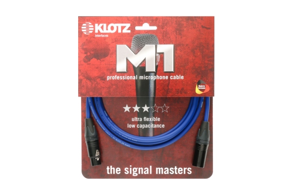 M1 professional microphone cable with XLR 3p F/M black by Neutrik® - 5 m