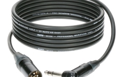 Cablu microfon profesional Klotz professional analog audio cable - balanced with male XLR by Neutrik® to balanced jack plug angled - 3 m